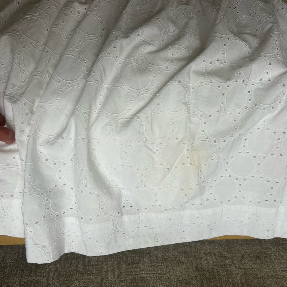 Anthropologie White Eyelet Smocked Somerset Midi Dress - Picture 7 of 8